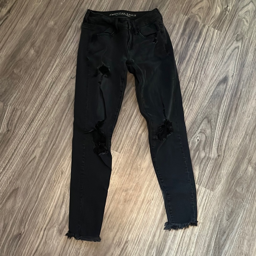 Black American Eagle Jeggings size 2